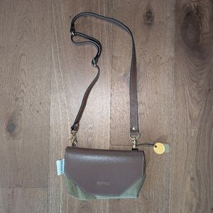 R. Riveter X U.S. Army Brown and Olive Canvas Crossbody Bag